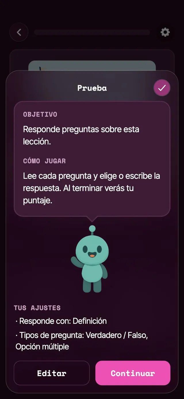 Introducción de una práctica en Zapiens: objetivo y cómo jugar